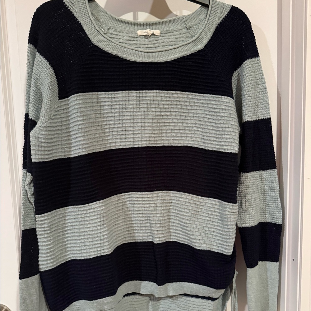 Maurices Black and Gray Striped Sweater